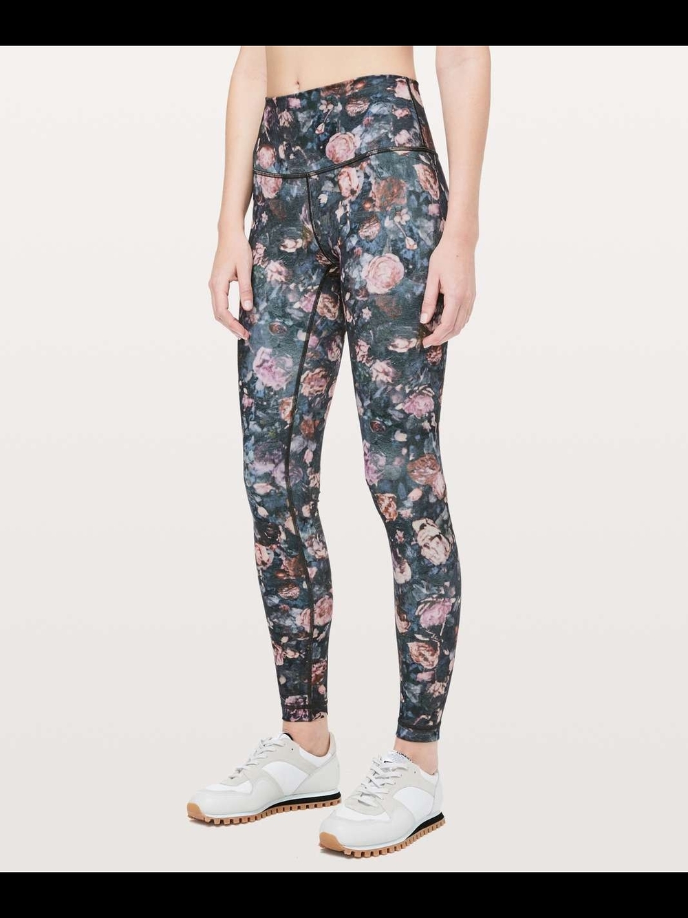 lululemon Floral High-Rise Leggings in Frosted Rose Multi Color